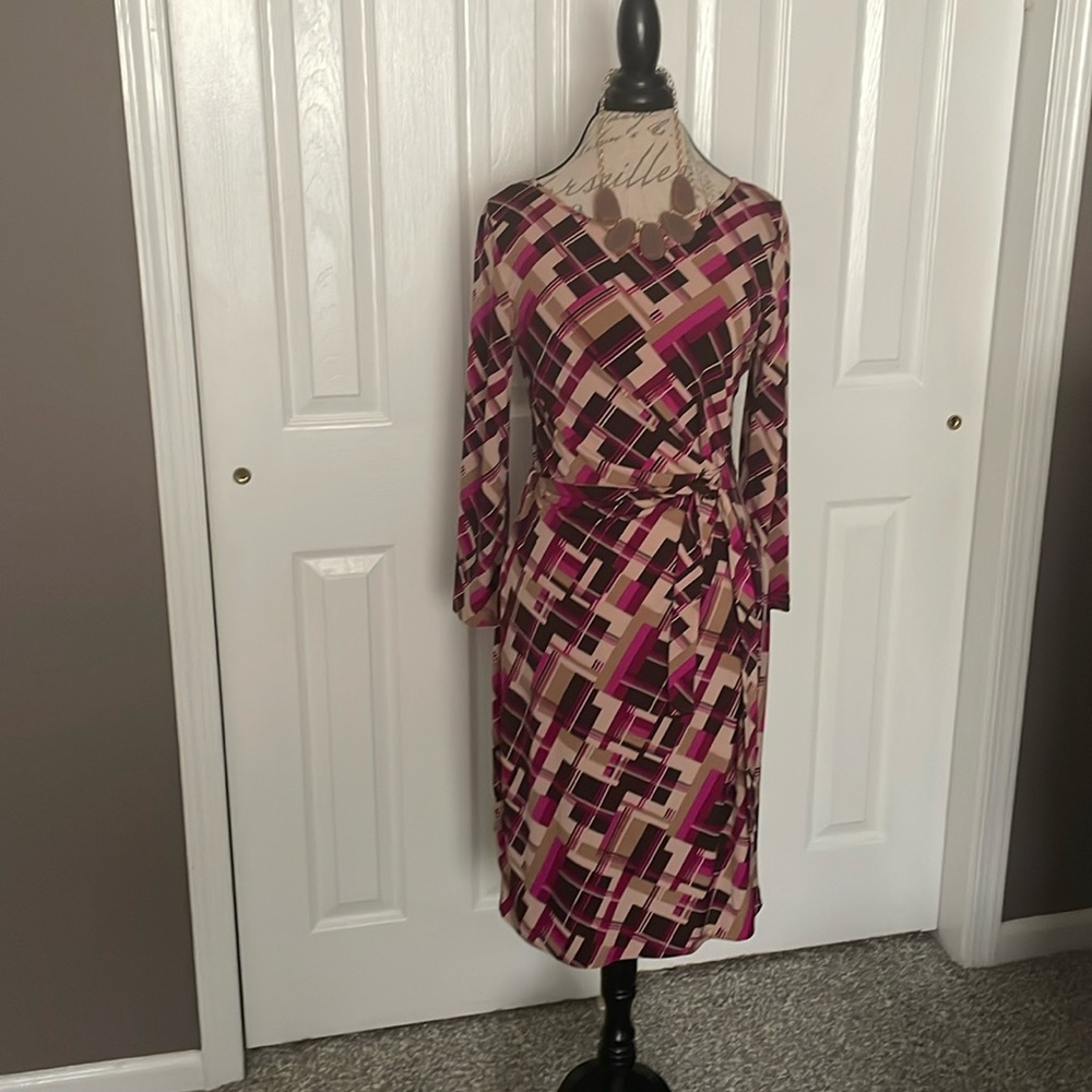 Gorgeous Anne Klein faux-wrap dress